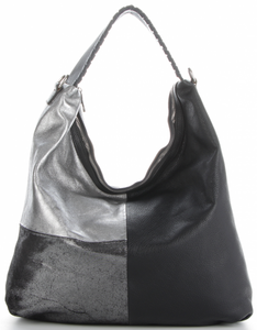 Uniwersalne Torebki Skórzane włoskiej firmy Genuine Leather Czarne (kolory)