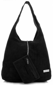 Torebki Skórzane typu ShopperBag firmy VITTORIA GOTTI Made in Italy Czarna