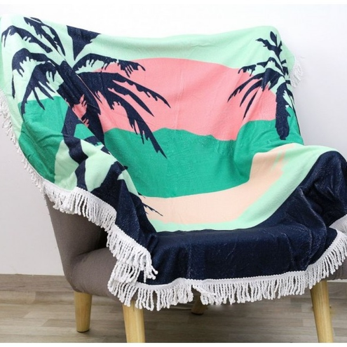 Ręcznik plażowy okrągły BOHO SKRZYDŁA REC30