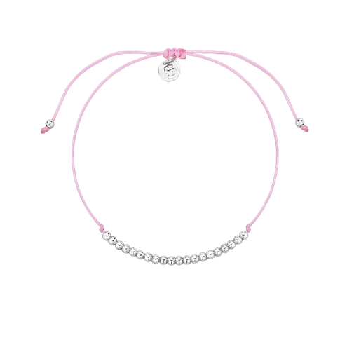 Bransoletka Casual Pastel Pink Srebrna