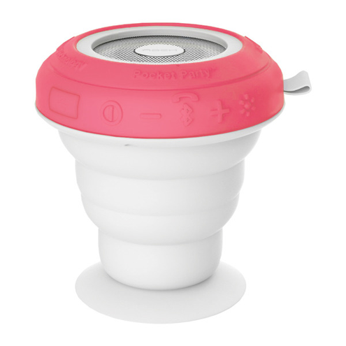 Skymaster Pocket Głośnik bezprzewodowy Bluetooth Party z LED RÓŻOWY