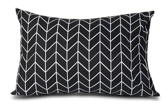 Poszewka bawełniana Geometric Black 40x60