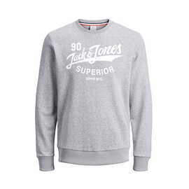 Jack & Jones"Jorsummertime Sweat" Light Grey Melange