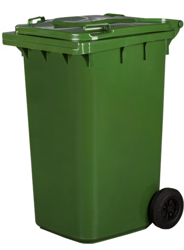 Pojemnik na odpady 240L zielony POJEMNIKI NA ODPADY