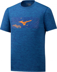 Mizuno Impulse Core Wild Bird Tee | NIEBIESKA - męska koszulka do biegania  J2GA9005