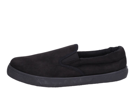 SLIP ON Tenisówki eko zamsz WISHOT 098 BK
