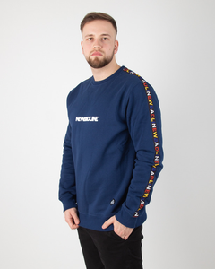BLUZA BEZ KAPTURA TAPE NAVY