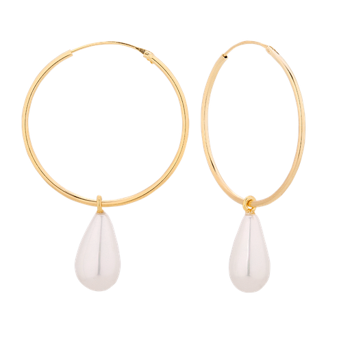 Kolczyki Pearl Hoop
