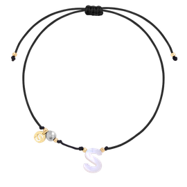 Bransoletka z literką With Love Black