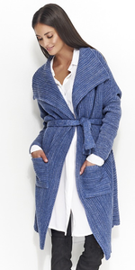 [Zestaw]Sweter NUMINOU NU_S21 + Koszula biała z ozdobnymi lamówkami LABLE ET MER 26009 + Spodnie FIGL M420