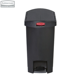 Kosz Slim Jim® Step-On 30L Resin Containers End Step Style black