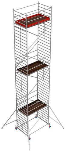 Rusztowanie aluminiowe jezdne KRAUSE Stabilo 50 (2,50 x 1,50m) - 12,40m 745293