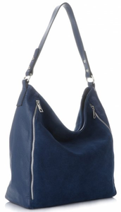 Torebki Skórzane ShopperBag marki VITTORIA GOTTI Granatowe (kolory)