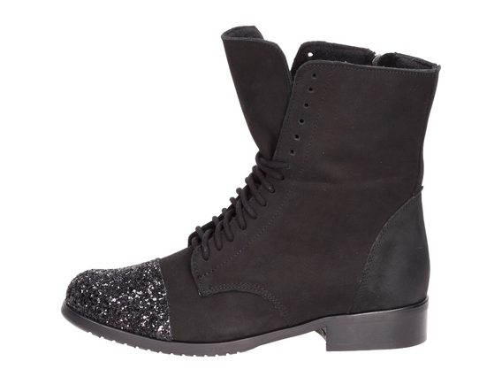 Czarne POLSKIE botki damskie, buty NICOLE 2067
