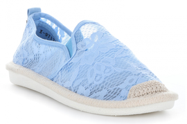 Ażurowe Espadryle Damskie firmy Ideal Shoes Niebieskie (kolory)