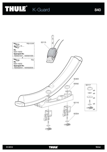 Thule K-Guard Uchwyt do przewozu kajaka