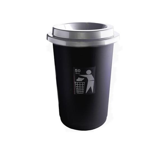 Kosz na śmieci ECO BIN 50L NEUTRAL czarny