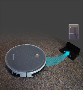 MAMIBOT EXVAC660 GREY Hybrydowy Robot Sprzątający z funkcją MAPOWANIA pomieszczeń + Lampa UV do Paznokci