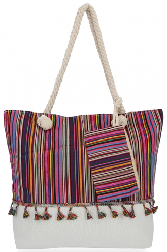 Modne Torebki Damskie Boho Style w rozmiarze XL Fioletowa (kolory)