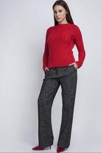 Sweter w modne warkocze swe042