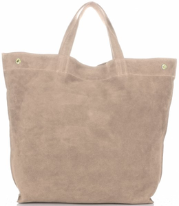 Uniwersalne Torebki Skórzane ShopperBag VERA PELLE Beżowe (kolory)