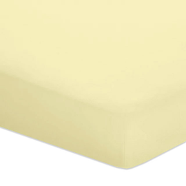 Prześcieradło z satyny bawełnianej Gold z gumką kremowe 120x200