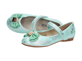 Miętowe buty dziecięce balerinki BADOXX 157