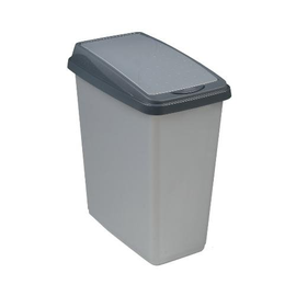 Kosz na śmieci 25L Slim Bin srebrny
