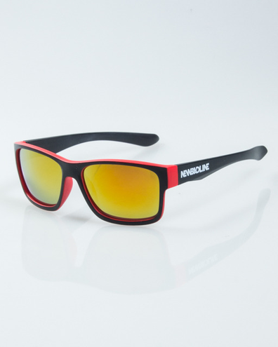 OKULARY SPEED BLACK-RED MAT RED MIRROR 1008
