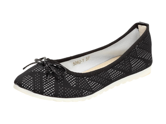 Czarne baleriny, buty damskie VICES 5062-1