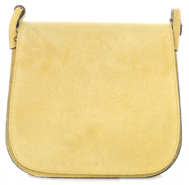 Torebki Listonoszki Skórzane Firmy Genuine Leather Żółta (kolory)