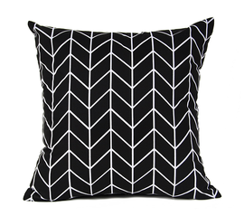 Poszewka bawełniana Geometric Black 40x40