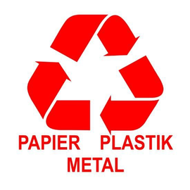 Etykieta do segregacji &quot;PAPIER,PLASTIK,METAL&quot;