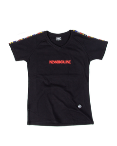 T-SHIRT DAMSKI TAPE BLACK