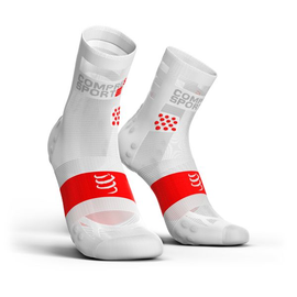 Compressport Pro Racing Socks Ultra Light V3.0 | BIAŁO-CZARNE - kompresyjne skarpety do biegania RSHULV3-0000