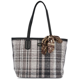 David Jones Firmowe Torebki Damskie w modne kratkowane wzory Czarna (kolory)