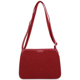 David Jones Firmowe Torebki Damskie Eleganckie Trzykomorowe Listonoszki Bordowa (kolory)
