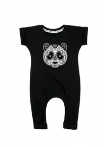 ROMPER KRÓTKI RĘKAW "PANDA SKULL"
