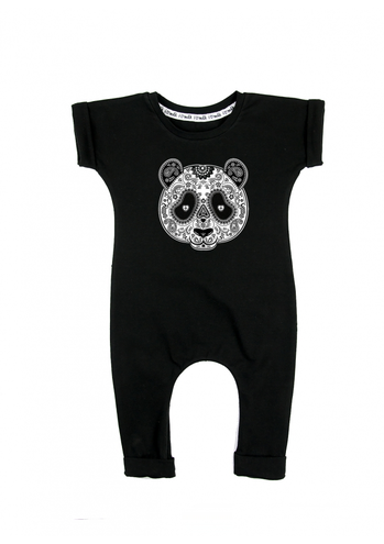 ROMPER KRÓTKI RĘKAW "PANDA SKULL"