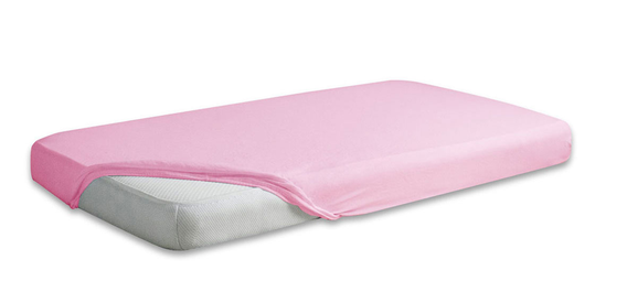 Prześcieradło Jersey Premium z gumką jasnoróżowe 220x200