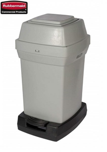 Kosz sanitarny na pieluchy 65l grey z mechanizmem pedałowym