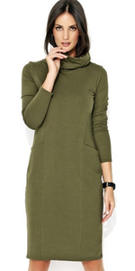 Sukienka NUMINOU NU117 - Khaki