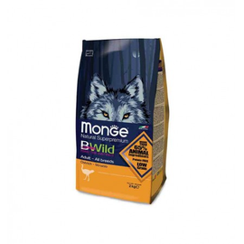 MONGE BWILD DOG ADULT STRUŚ 7,5 KG