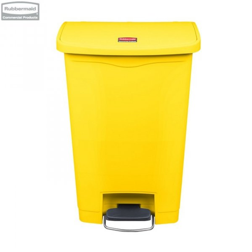 Kosz Slim Jim® Step-On 50L Resin Containers yellow