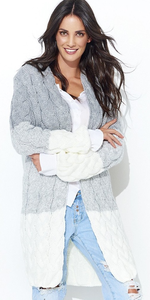 Sweter NUMINOU NU_S37 - Szary-ecru