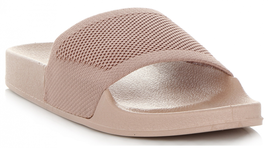 Casualowe Klapki Damskie na co dzień marki Ideal Shoes Beżowe (kolory)