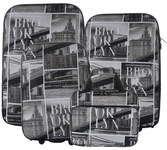 Walizki David Jones Zestaw 4 w 1 Brooklyn (kolory)