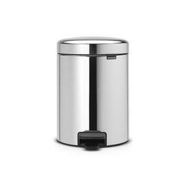 Kosz Pedałowy NEWICON 5L Brilliant Steel metalowe wiaderko