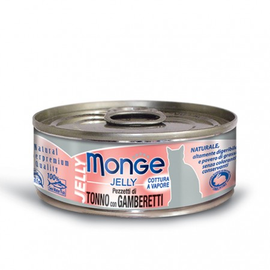 MONGE JELLY TUŃCZYK Z KREWETKAMI W GALARECIE 80G
