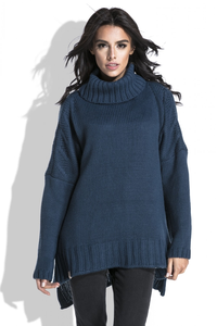 Sweter z szerokim golfem fb455